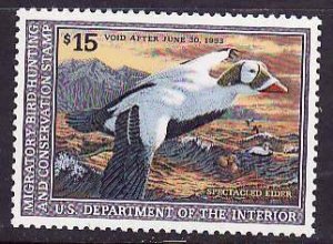 USA-Sc#RW59-unused NH $15.00 Migratory Bird hunting Stamp-Ducks-1993-