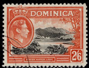 DOMINICA GVI SG107, 2s 6d black & vermilion, FINE USED.