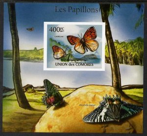 COMORO ISLANDS - 2011 - Butterflies  - Perf Souv Sheet #8 - MNH - Private Issue