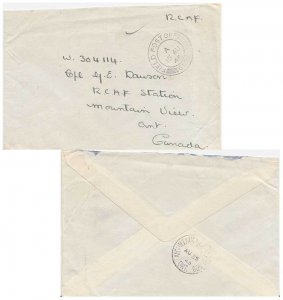 Canada Soldier's Free Mail 1945 F.P.O. 652 6th Bomber Group, Oldenburg, Germa...