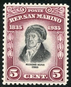 San Marino Scott 169 Unused VFLHOG - Melchiorre Delfico, Historian - SCV $2.40