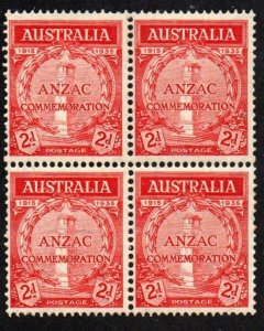 Australia 133 Mint never hinged Block of 4