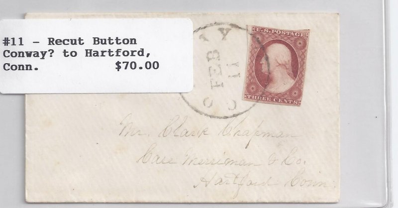 US Scott #11 used on cover
