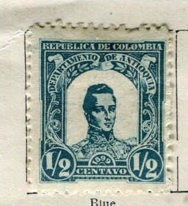 COLOMBIA ANTIOQUIA; 1899 early classic Mint hinged issue 1/2c. value