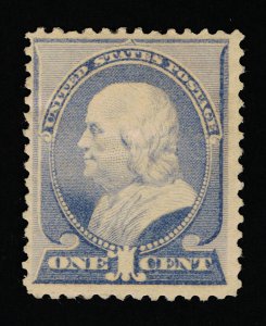 AFFORDABLE GENUINE SCOTT #212 F-VF MINT OG H 1887 ABNC 1¢ ULTRAMARINE #11485