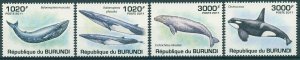 Burundi 2011 MNH Marine Animals Stamps Whales Fin Killer Blue Whale Orca 4v Set