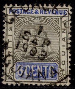 BRITISH GUIANA QV SG236, 6c grey-black & ultramarine, FINE USED. Cat £11. CDS