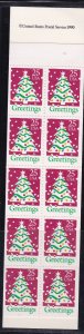 US 2516a, MNH Booklet of 20 - Christmas 1990