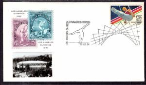 US Olympic Gymnastics Station Los Angeles 1984 Cover