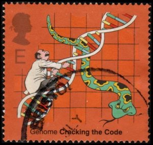 Great Britain 2105 - Used - (37p) E Genome: Checking the Code (2003) (cv $1.40)