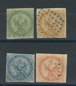 French Colonies 2-5 Y&T 2-5 Used F/VF 1859-65 SCV $51.00