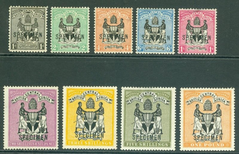 SG 21-29 British Central Africa, Nyasaland 1895. 1d-£1 set of 9, overprinted... 