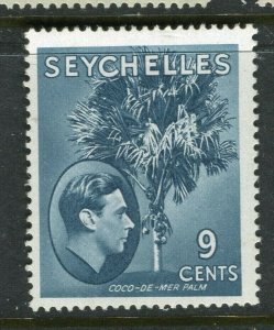 SEYCHELLES; 1938 early GVI pictorial issue Mint hinged 9c. value