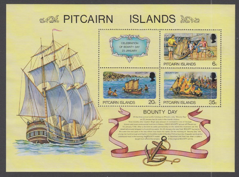 Pitcairn Islands 176A Bounty Day Souvenir Sheet MNH VF