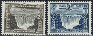 SOUTHERN RHODESIA 1931 VICTORIA FALLS 2D AND 3D