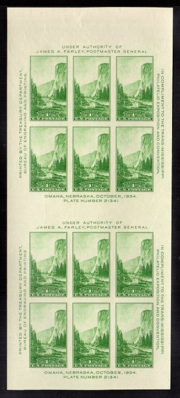 769 Farley Special Printing Souvenir Sheet Block of 12 (2 panes) Mint, ng