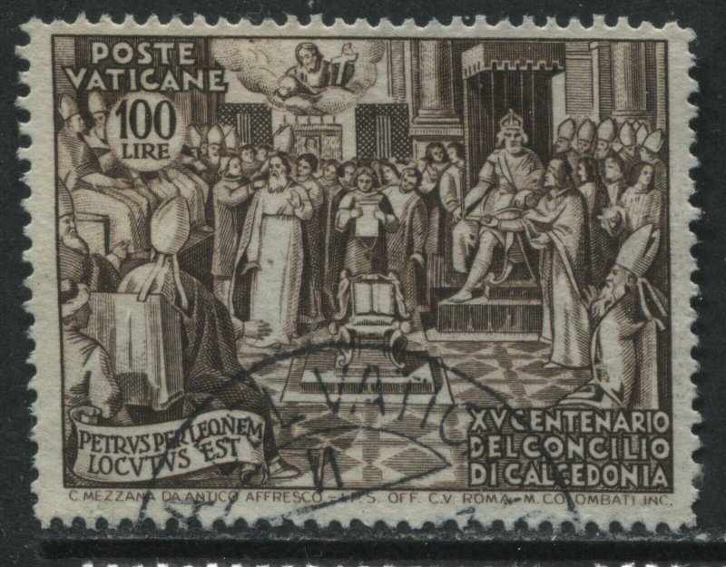 Vatican 100 lire stamp used