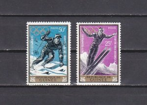 Guinea, Scott Cat. 334-335 ONLY. Skiing Values from issue. ^