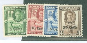 Somaliland Protectorate #116-119 Unused Single