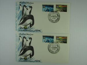 4 unaddressed 1971-72 bird covers 10th anniv. Antarctic Treaty #L19-20  VF