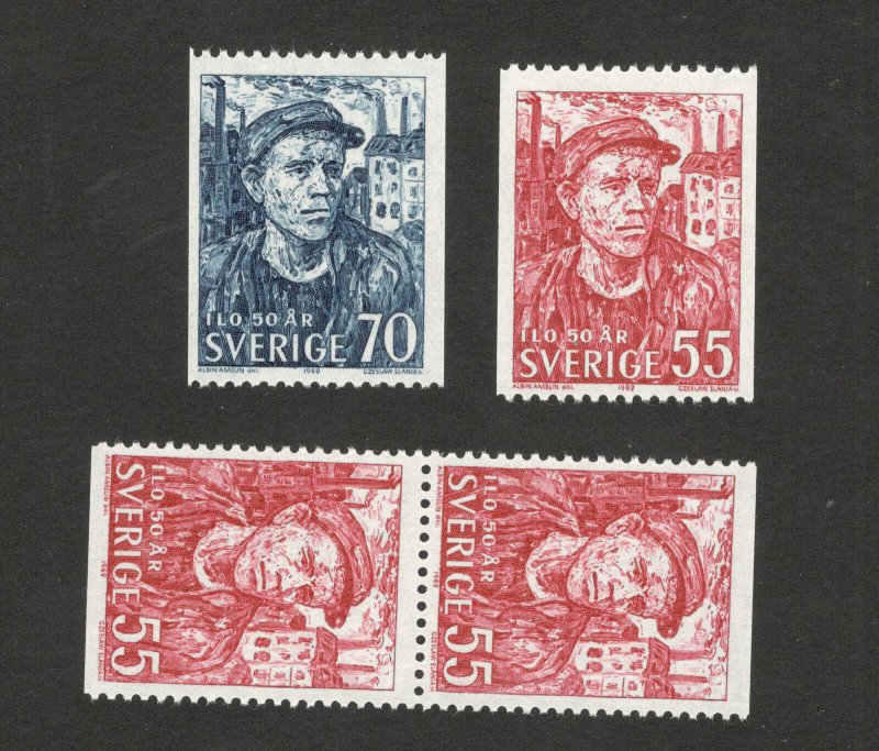 SWEDEN-2 MNH STAMPS+ PAIR-1969.