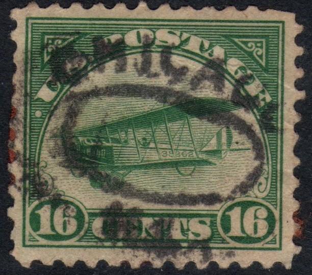 U.S. Scott #C2 16-Cent Airmail Stamp - Used Single Chicago