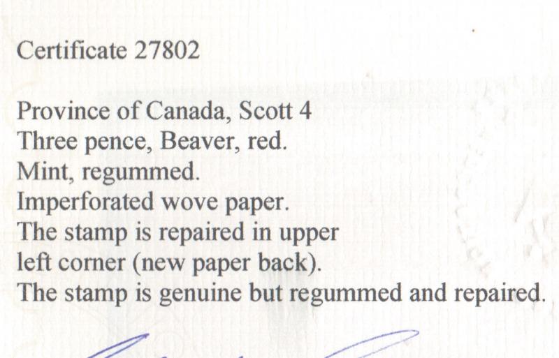 Canada #4 VF Mint **With Certificate**