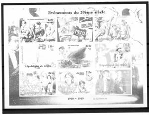 Niger 1998 Halley's Comet/JFKennedy/Titanic 6 Progressive Proofs  Yv1265/73