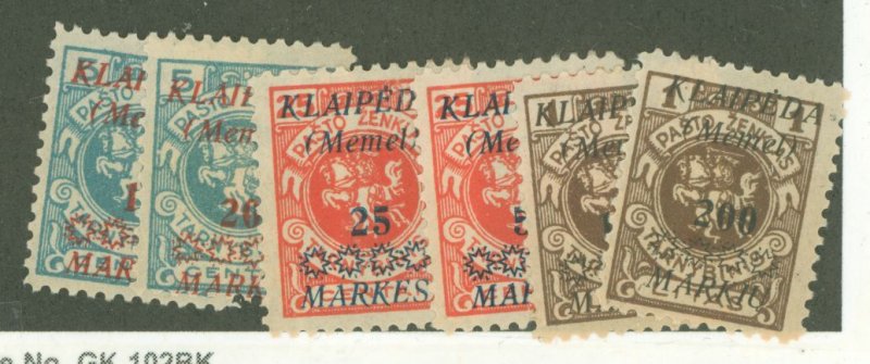 Memel #N12-17  Single (Complete Set)