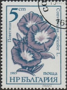 Bulgaria #3107 1985 5cm Bindweed UNUSED-XF-OG-NH.