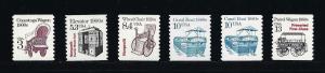 2252, 2254, 2256, 2257A SG, 2257B, 2258  COIL SINGLES, MINT NH