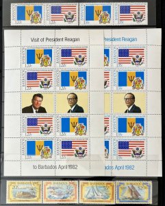 Barbados Modern Ships Birds Sheets MNH Used(Apx 120) MH5275