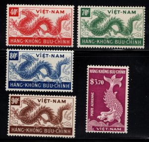 South Vietnam Scott C5-C9 MNH** 1952 Dragon and Mythical Fish Airmail set