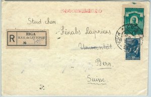 69054 - RUSSIA / LATVIA - POSTAL HISTORY - REGISTERED COVER to SWITZERLAND 1946-