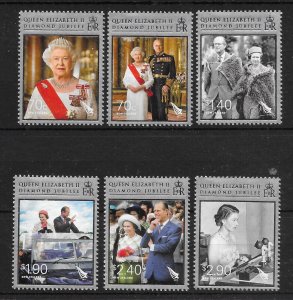 NEW ZEALAND SG3256/61 2012 DIAMOND JUBILEE SET MNH*