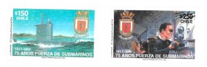 #2666 CHILE 1992 MILITARY NAVY WAR SHIPS SUBMARINES MNH