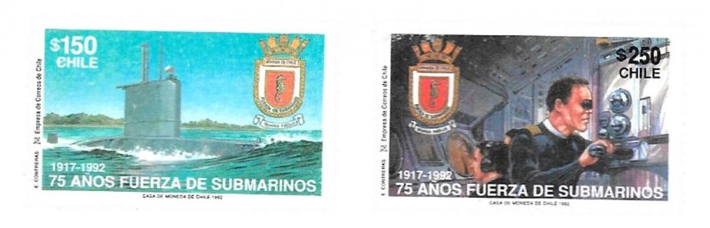 #2666 CHILE 1992 MILITARY NAVY WAR SHIPS SUBMARINES MNH