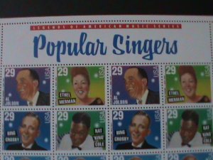​UNITED STATES-1994- SC#2849-53-AMERICAN MUSIC-POPULAR SINGERS MNH SHEET VF