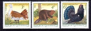 Austria 1982 Endangered Species Complete Mint MNH Set SC 1221-1223