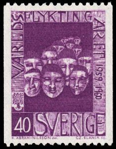 Sweden - Scott 554 - Mint-Never-Hinged - Ink Transfer onto Back