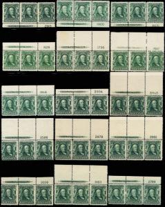 300, Collection of 40 Mint PL# & Imprint Strips Cat $1,800.00 - Stuart Katz