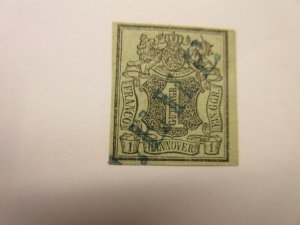 German States HANOVER Scott 2 USED Lot11 Cat $9