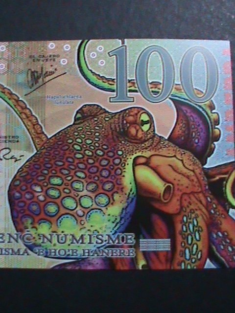 ​AFRICA- 2013-BANK OF KAMBERRA POLYMER-$100 NOTE-UNC- WITH HOLOGRAM FISH-VF