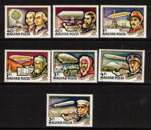 Hungary Sc C385-91 MNH SET of 1977 - Aviation History - HO09