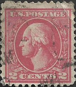 # 528B Used Fault Dot In P Of Postage Carmine George Washington