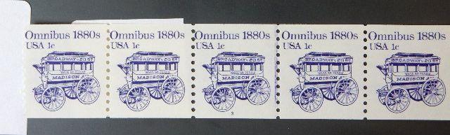 1897 1c Omnibus, PNC Strip 5 #2