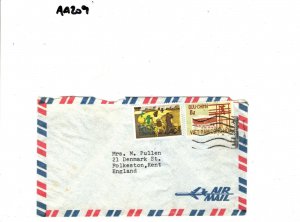 SOUTH VIETNAM Air Mail Cover GB Folkestone {samwells-covers} AA209