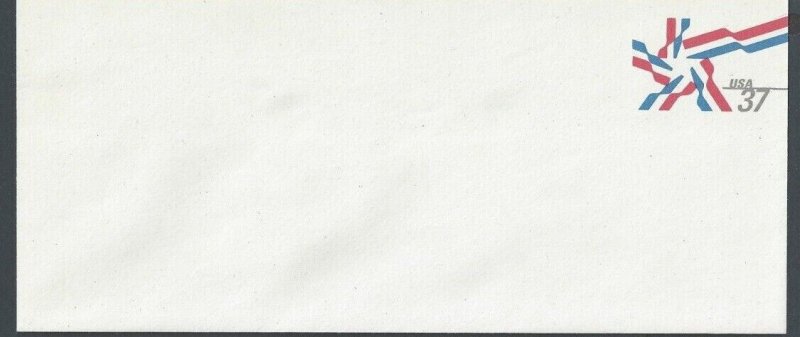 U649 37c Red & Blue On White Mint Entire Size 23 Recycled Paper