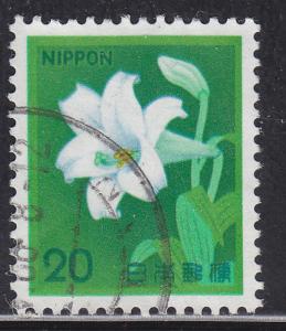 Japan 1423 Used 1980 White Trumpet Lily