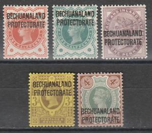 BECHUANALAND 1897 QV GB OVERPRINT RANGE TO 4D